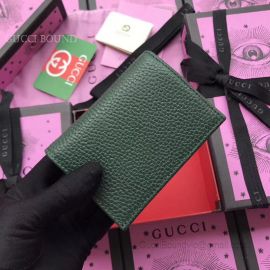 Gucci Garden Butterfly Print Calfskin Card Case Dark Green 516938