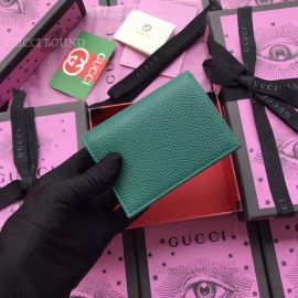 Gucci Garden Bat Print Calfskin Card Case Green 516938