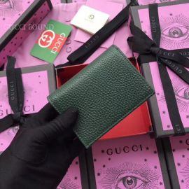 Gucci Garden Bat Print Calfskin Card Case Dark Green 516938