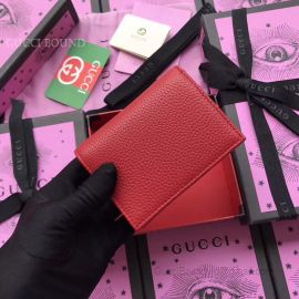 Gucci Garden Bat Print Calfskin Card Case Red 516938