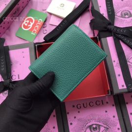 Gucci Garden Butterfly Print Calfskin Card Case Green 516938