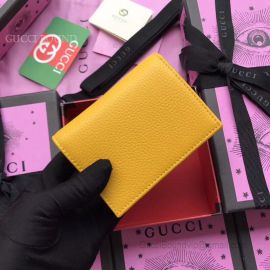 Gucci Garden Butterfly Print Calfskin Card Case Yellow 516938