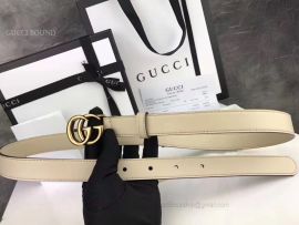 Gucci Leather Belt With Double G Buckle Nude 20mm