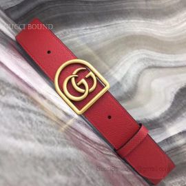 Gucci Leather Black Belt With Framed Double G 35mm