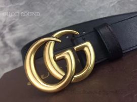 Gucci Leather Belt With Double G Buckle Black 30mm