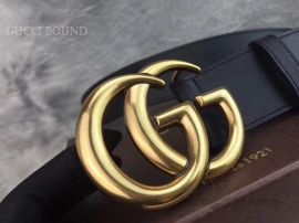Gucci Leather Belt With Double G Buckle Black 40mm