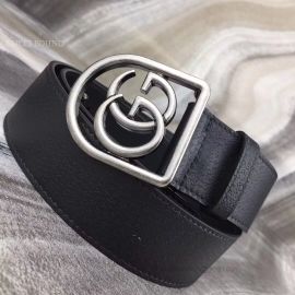 Gucci Leather Belt With Framed Double G Black 40mm