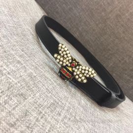 Gucci Queen Margaret Leather Belt Black 20mm