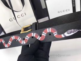Gucci Belt Whit Snake Black 35mm