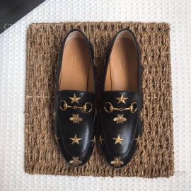 Gucci Jordaan Embroidered Leather Loafer Black