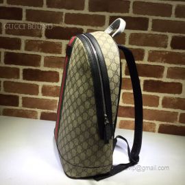 Gucci GG Supreme Backpack With Web Black 443805