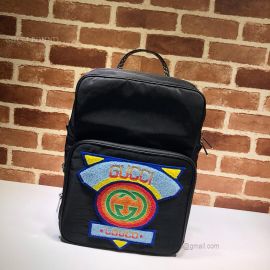 Gucci Medium Backpack With Gucci 80S Patch Black 536724