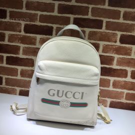 Gucci Print Leather Backpack White 547834