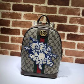 Gucci Ophidia GG Backpack With Three Little Pigs Brown 552884