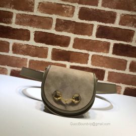 Gucci Suede Belt Bag With Horsebit Brown 384820
