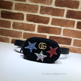 Gucci GG Marmont Velvet Belt Bag Black 476434