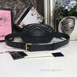 Gucci GG Marmont Quilted Leather Belt Bag Black 491294