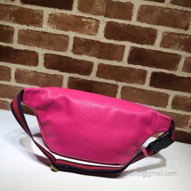 Gucci Print Leather Belt Bag Pink 493869