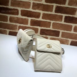 Gucci GG Marmont Matelasse Belt Bag White 524597