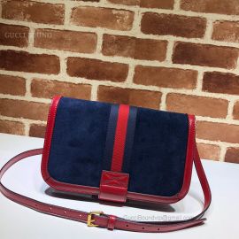 Gucci Ophidia Suede Messenger Bag Blue 548304