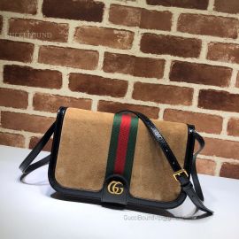 Gucci Ophidia Suede Messenger Bag Chestnut 548304