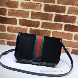 Gucci Ophidia Suede Messenger Bag Black 548304