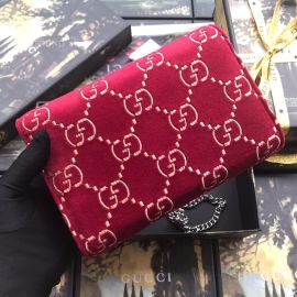 Gucci Dionysus GG Velvet Mini Chain Wallet Red 401231