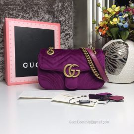 Gucci GG Marmont Velvet Mini Bag Purple 446744