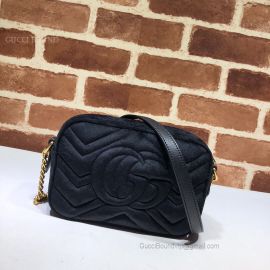 Gucci GG Marmont Matelasse Velvet Mini Bag Black 448065