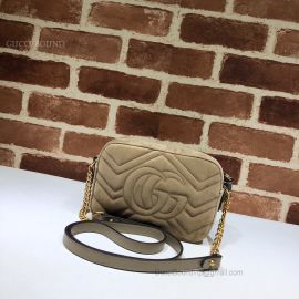 Gucci GG Marmont Matelasse Velvet Mini Bag Chestnut 448065