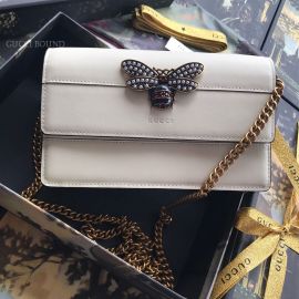 Gucci Queen Margaret Leather Mini Bag White 476079