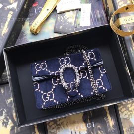 Gucci Dionysus GG Velvet Super Mini Bag Blue 476432