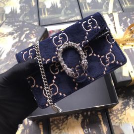 Gucci Dionysus GG Velvet Super Mini Bag Blue 476432