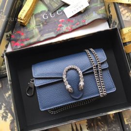 Gucci Dionysus Leather Super Mini Bag Blue 476432