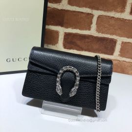 Gucci Dionysus Leather Super Mini Bag Black 476432