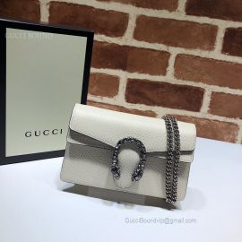 Gucci Dionysus Leather Super Mini Bag White 476432
