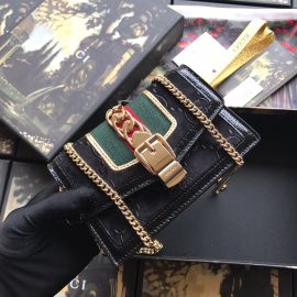 Gucci Sylvie Velvet GG Super Mini Bag Black 494646