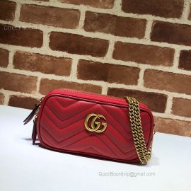 Gucci GG Marmont Mini Chain Bag Red 546581
