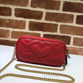 Gucci GG Marmont Mini Chain Bag Red 546581