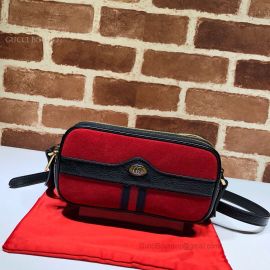 Gucci Ophidia Suede Mini Bag Red 546597