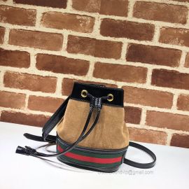 Gucci Ophidia Suede Mini Bucket Bag Chestnut 550620