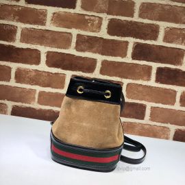 Gucci Ophidia Suede Mini Bucket Bag Chestnut 550620