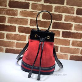 Gucci Ophidia Suede Small Bucket Bag Red 550621
