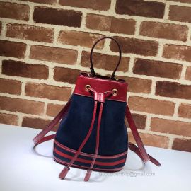 Gucci Ophidia Suede Small Bucket Bag Blue 550621