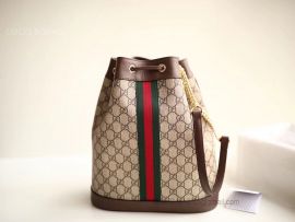 Gucci Rajah GG Medium Bucket Bag Brown 553961