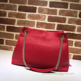 Gucci Soho Leather Shoulder Red Bag 308982