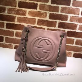 Gucci Soho Leather Shoulder Nude Bag 308982