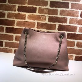 Gucci Soho Leather Shoulder Nude Bag 308982