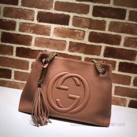 Gucci Soho Leather Shoulder Bag Brown 308982
