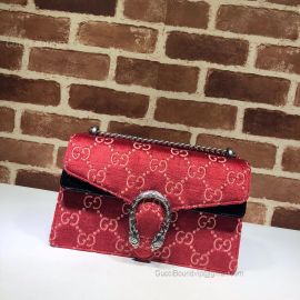 Gucci Dionysus GG Velvet Small Shoulder Bag Red 400249